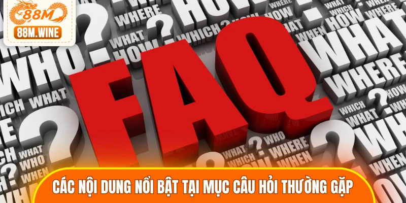Các nội dung nổi bật tại mục câu hỏi thường gặp